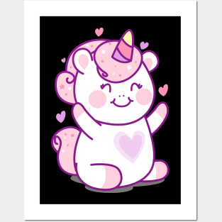 Cute Unicorn Design Posters and Art